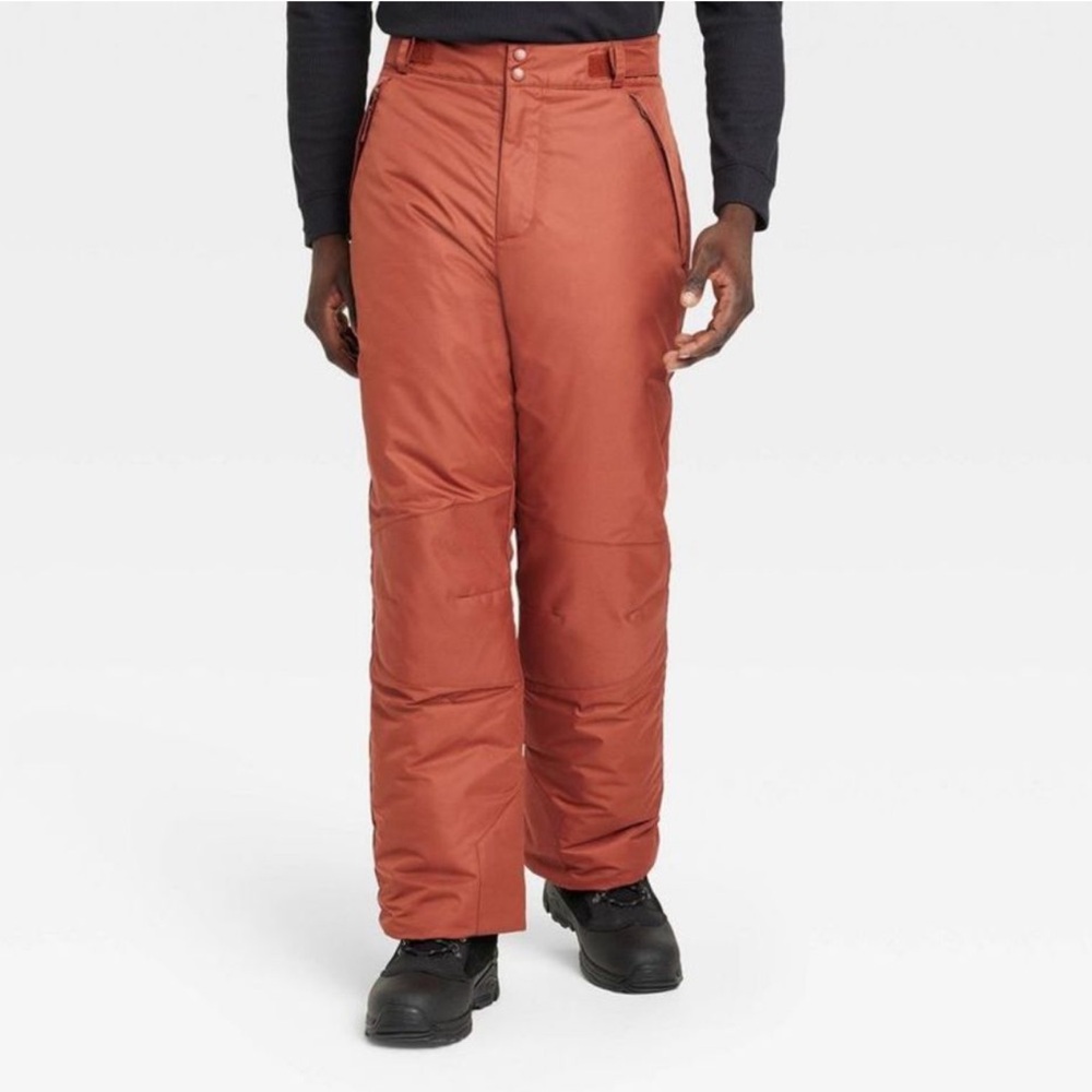 All In Motion NEW Snow Pants Mens XXL Brown Rust Orange Insulated Snow Pants